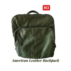 H13   * American Leather Co Olive Backpack